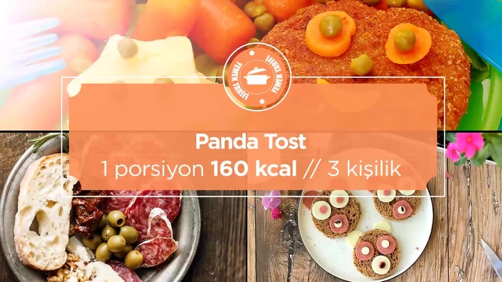 Eğlenceli Tabaklar: Panda Tost